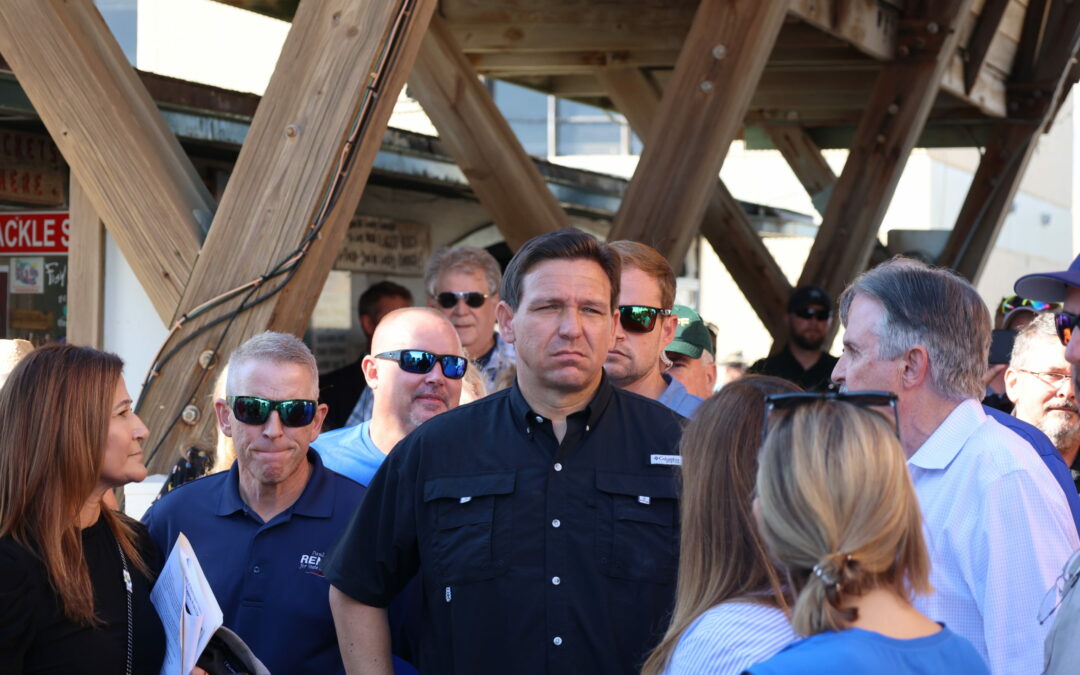 Gov. Ron DeSantis Visits Flagler for Hurricane Ian Update, Survey Beachside Damages