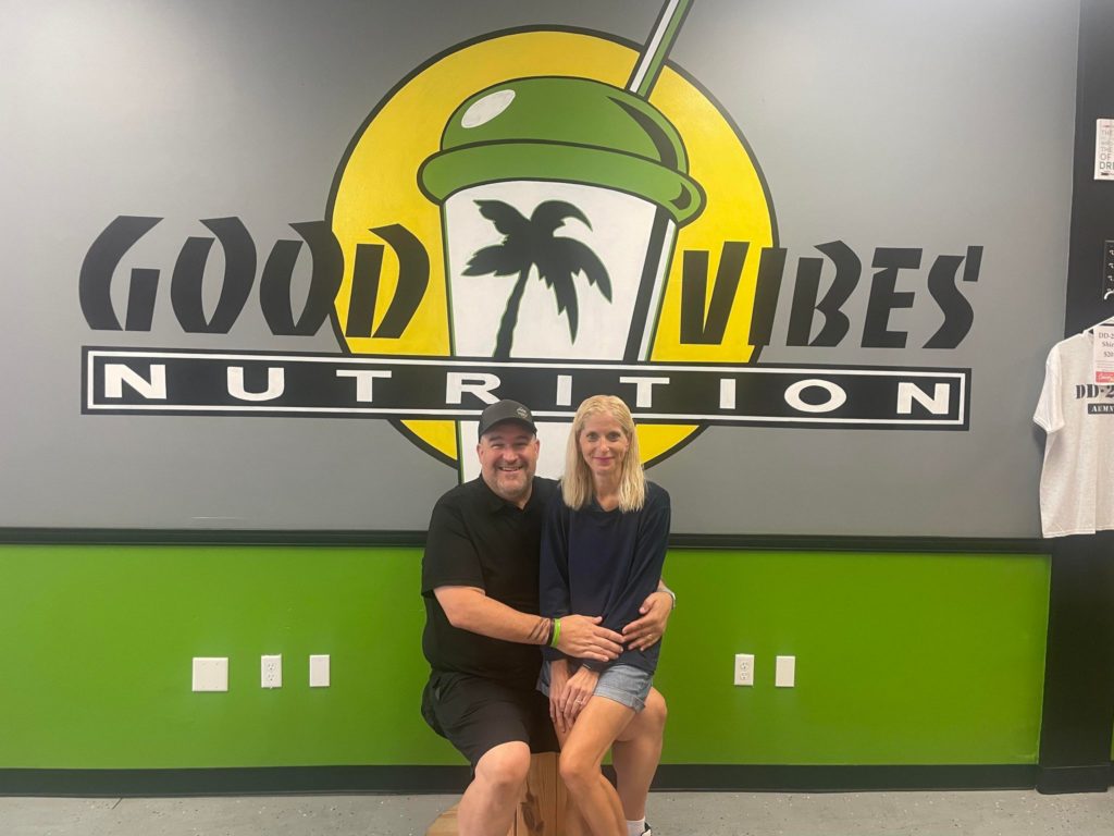 Mike and Paula at Good Vibes Nutrition Bar of Palm Coast