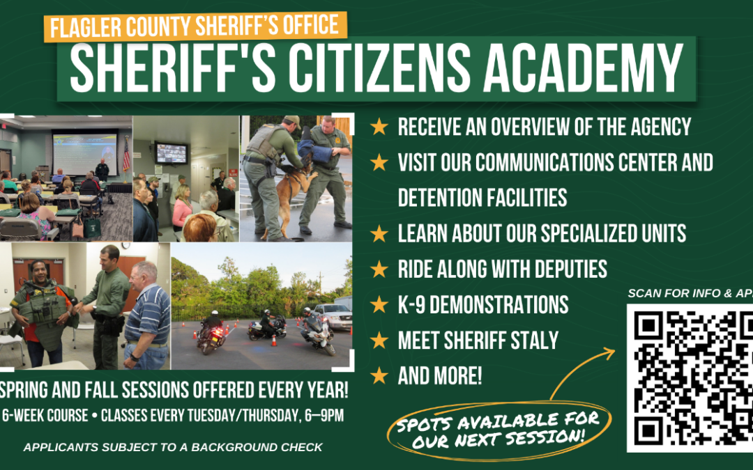 Spring Flagler County Sheriff’s Citizens Academy Starting Soon – Last Chance to Register