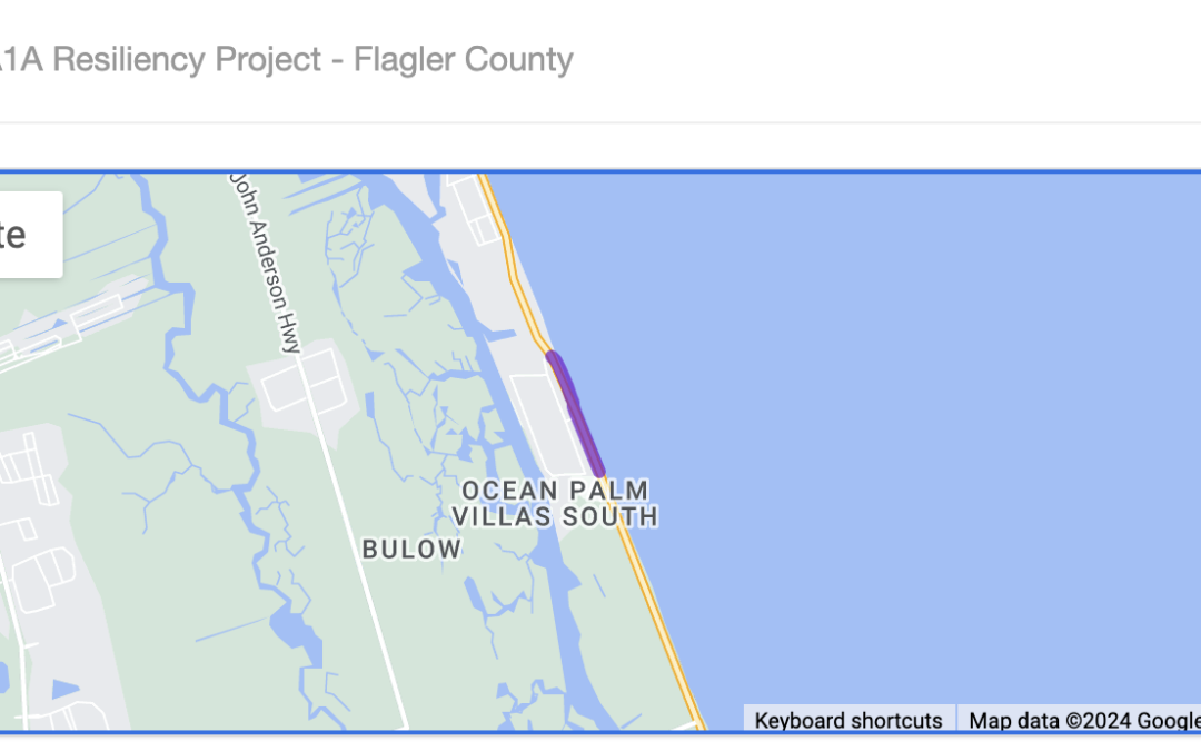 FDOT to Begin Buried Seawall Construction in Flagler Beach near South Central Avenue March 18