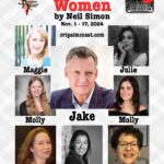 Promotional poster for the play "Jake's Women" by Neil Simon, running from November , The center features Jake, surrounded by images of other characters: Maggie, Julie, Molly (twice), Edith, Sheila, and Karen Website: crtpalmcoast com