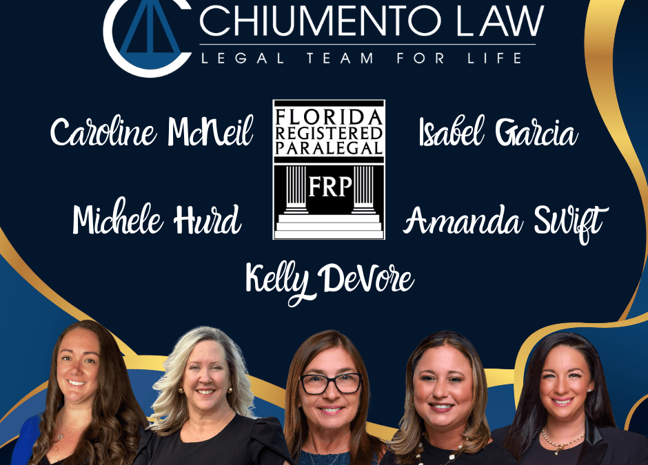 Chiumento Law Achieves Milestone: Entire Paralegal Team Earns Florida Bar Registered Paralegal Certification